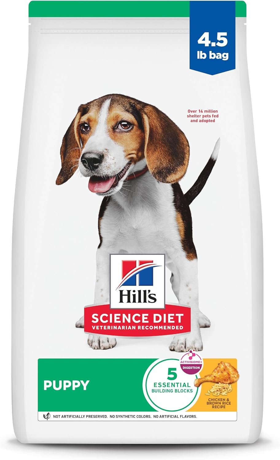 Hill’s Science Diet Puppy Dry Dog Food | #1 Veterinarian Recommended, Chicken & Brown Rice, 4.5 lb. Bag