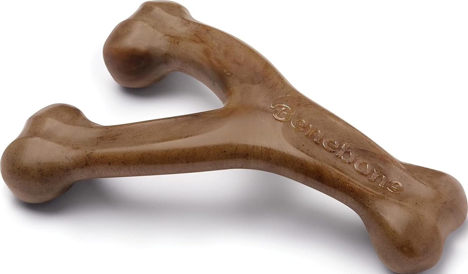 Benebone Wishbone Durable Dog Chew Toy for Aggressive Chewers, Made in USA, Large, Real Bacon Flavor | Durable, Super Chewer, Made in USA, Dog Bones, Long-Lasting, A Size for Every Dog, Keeps Them Busy