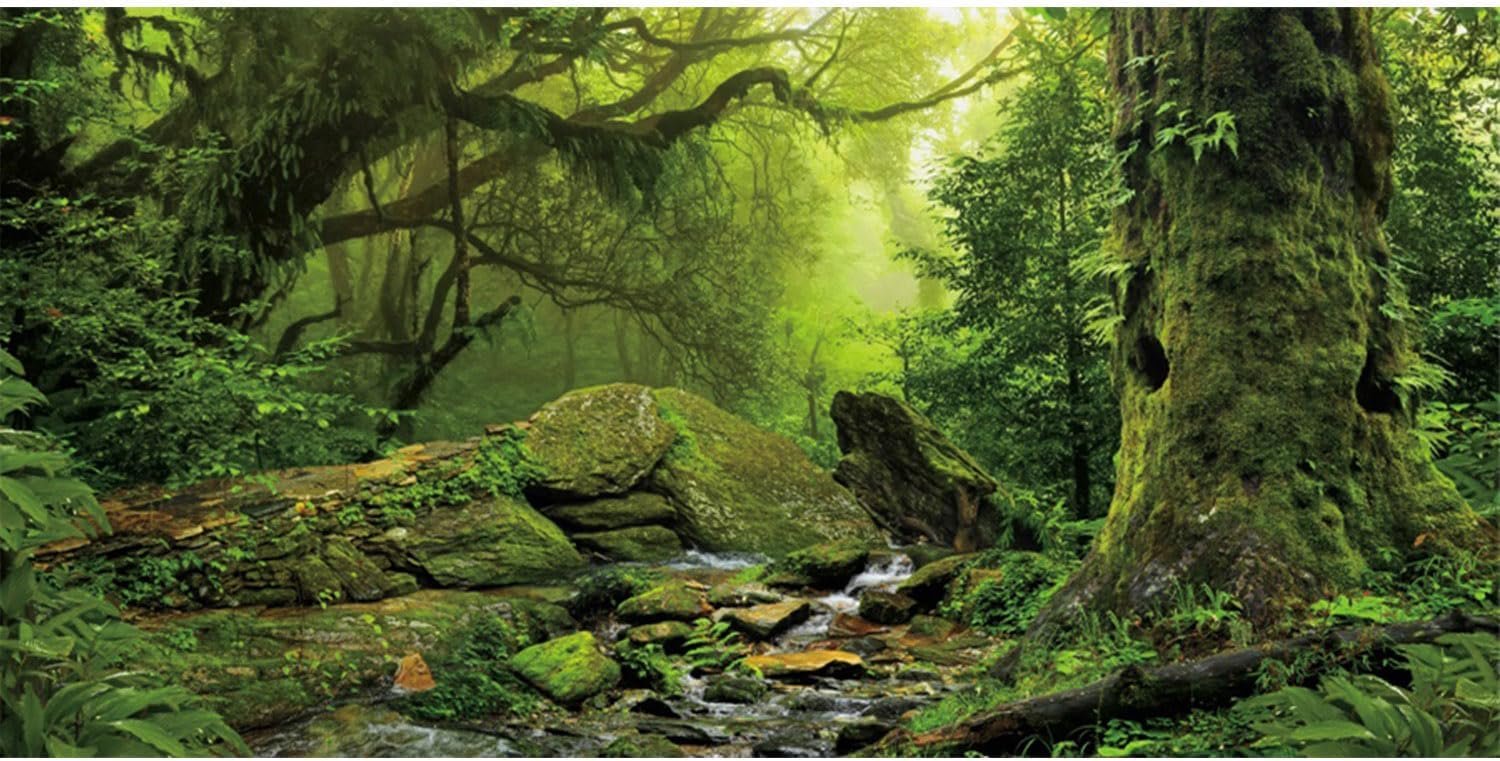Forest Green Tree Terrarium Backdrop Reptile Habitat Background 30×12 in