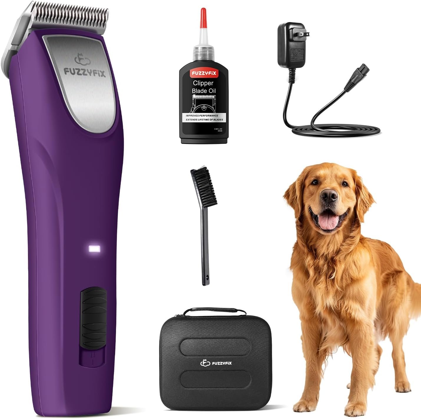 Professional Dog Clippers for Grooming 2 Speed Detachable Blade | Pet Grooming Kit for Thick Curly Matted Coats Low Noise Heavy Duty Cordless Dog Hair Trimmer for Animal Pet Horse