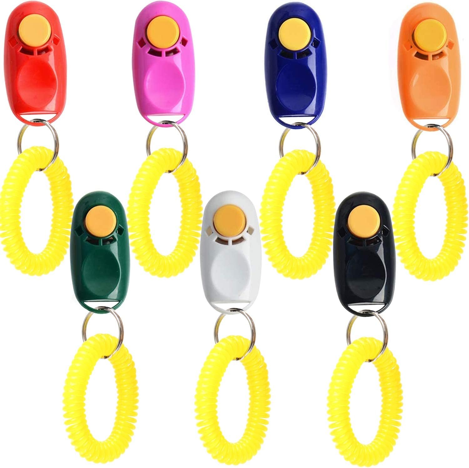 Coolrunner 7pcs 7 Color Universal Animal Pet Dog Training Clicker