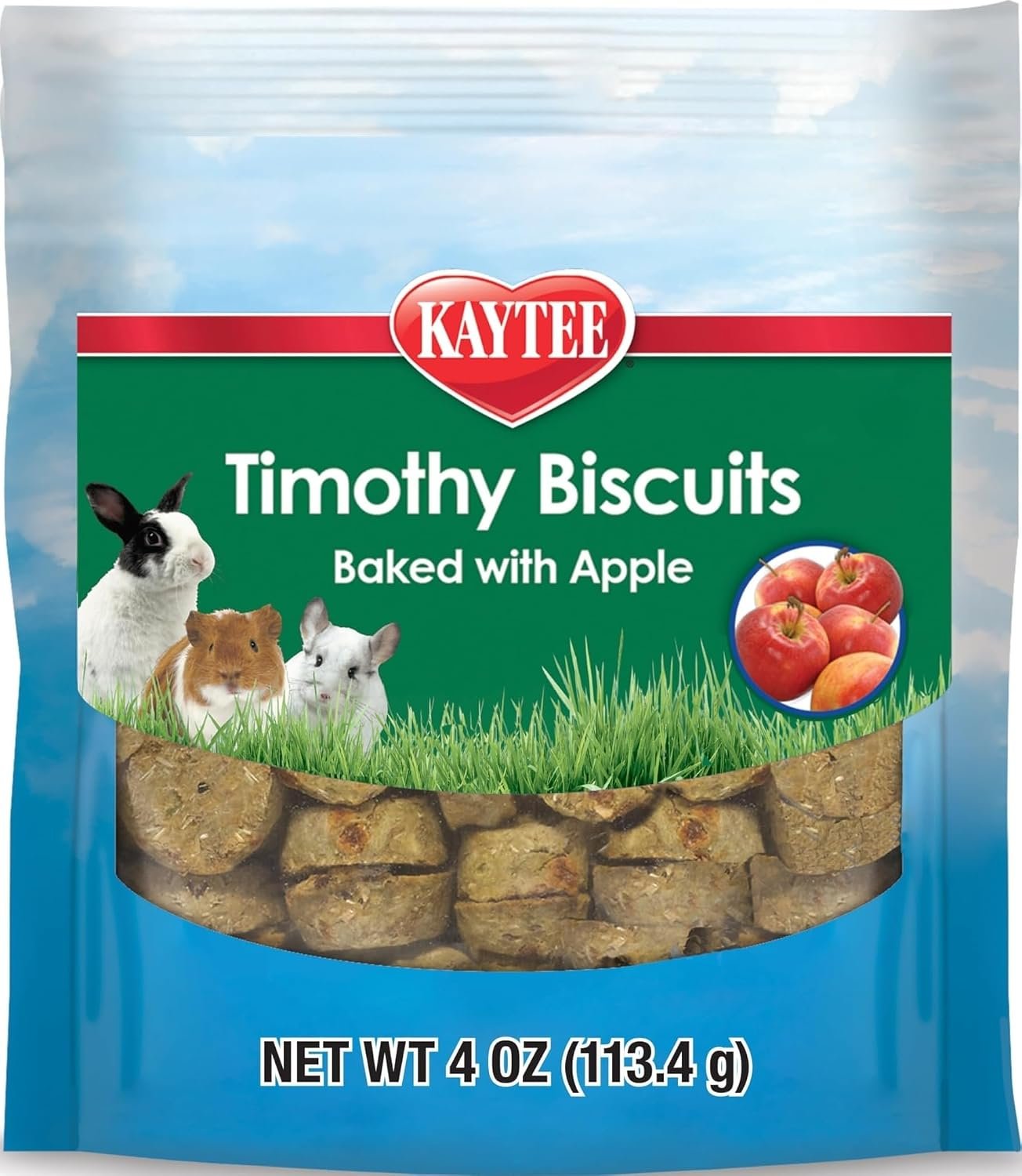 Kaytee Timothy Biscuits, Timothy Hay Bunny Treats for Rabbits, 4 Oz | Digestive support. Timothy hay guinea pig treats. Real carrots, natural chewing, guinea pig snacks
