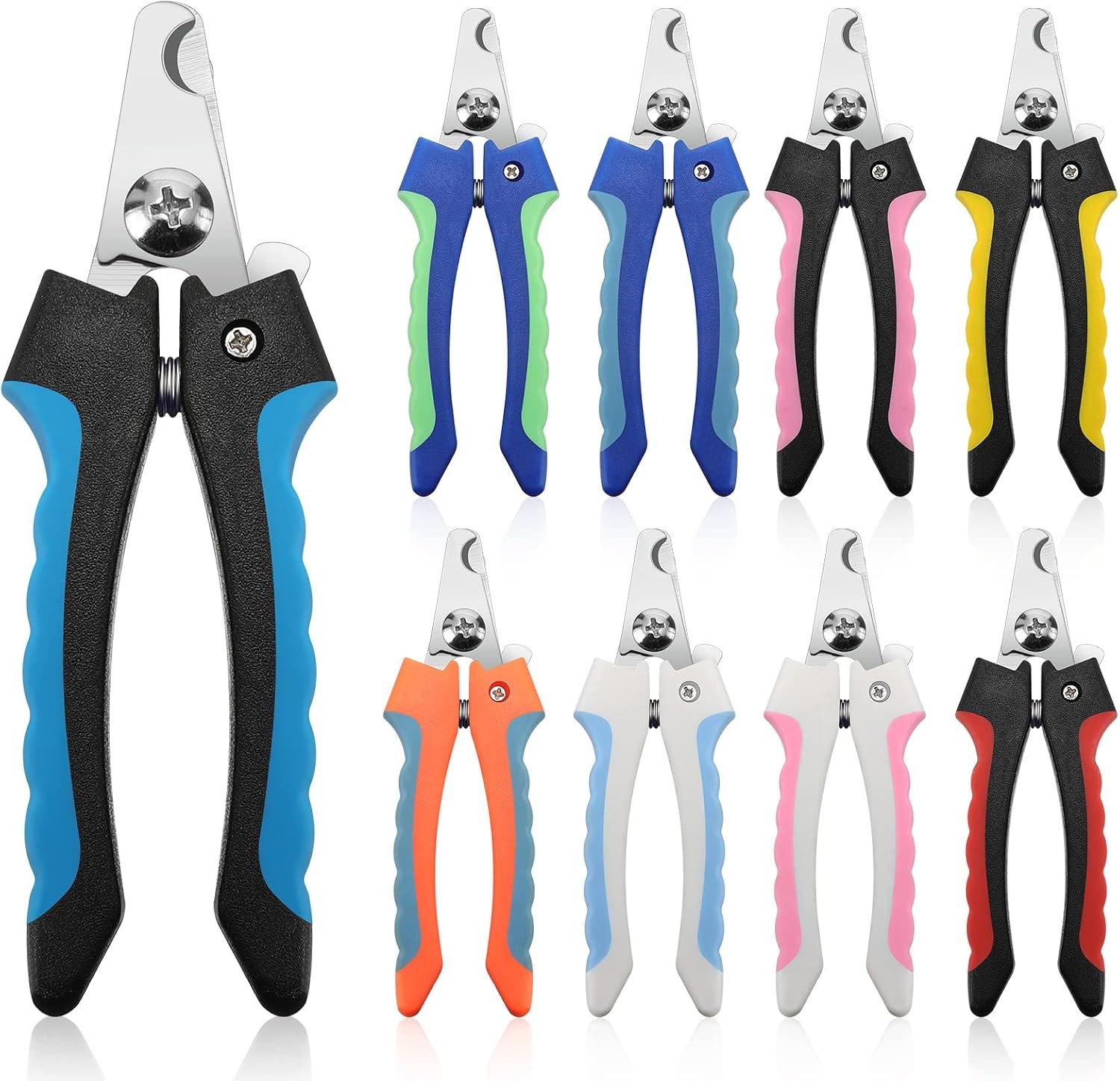 9 Pcs Small Dog Nail Clippers Bulk with Safety Guard,Classic
