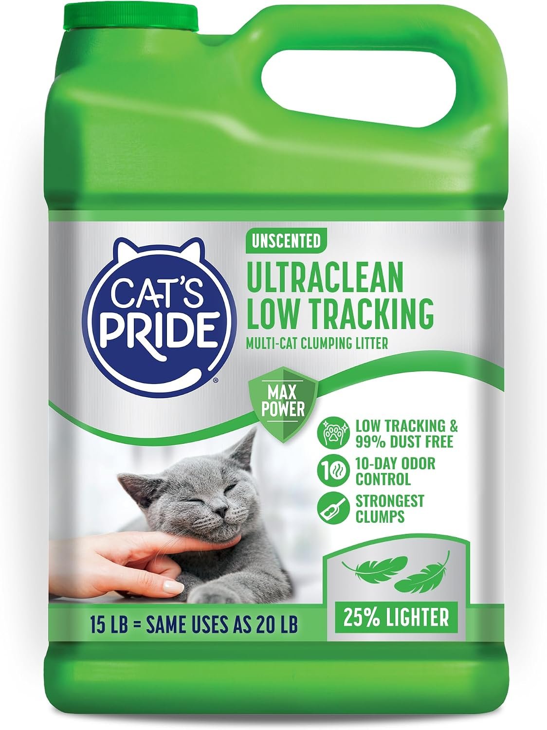 Cat’s Pride UltraClean Low Tracking Powerful Clumping Litter Unscented 15lb