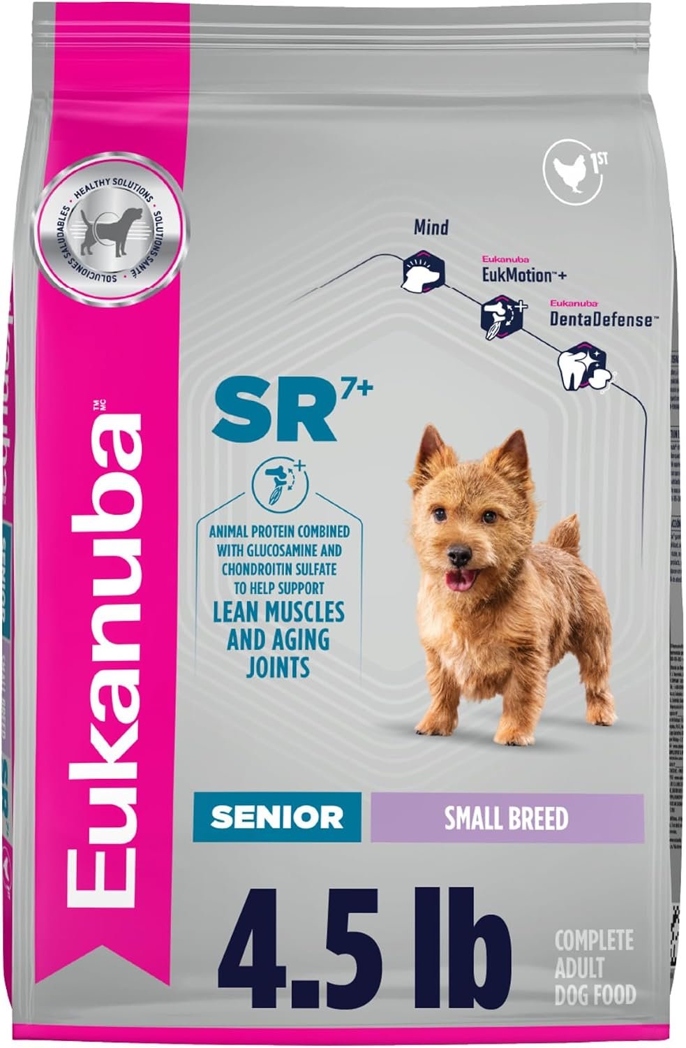 Eukanuba Senior Small Breed Dry Dog Food, 4.5 lb Bag