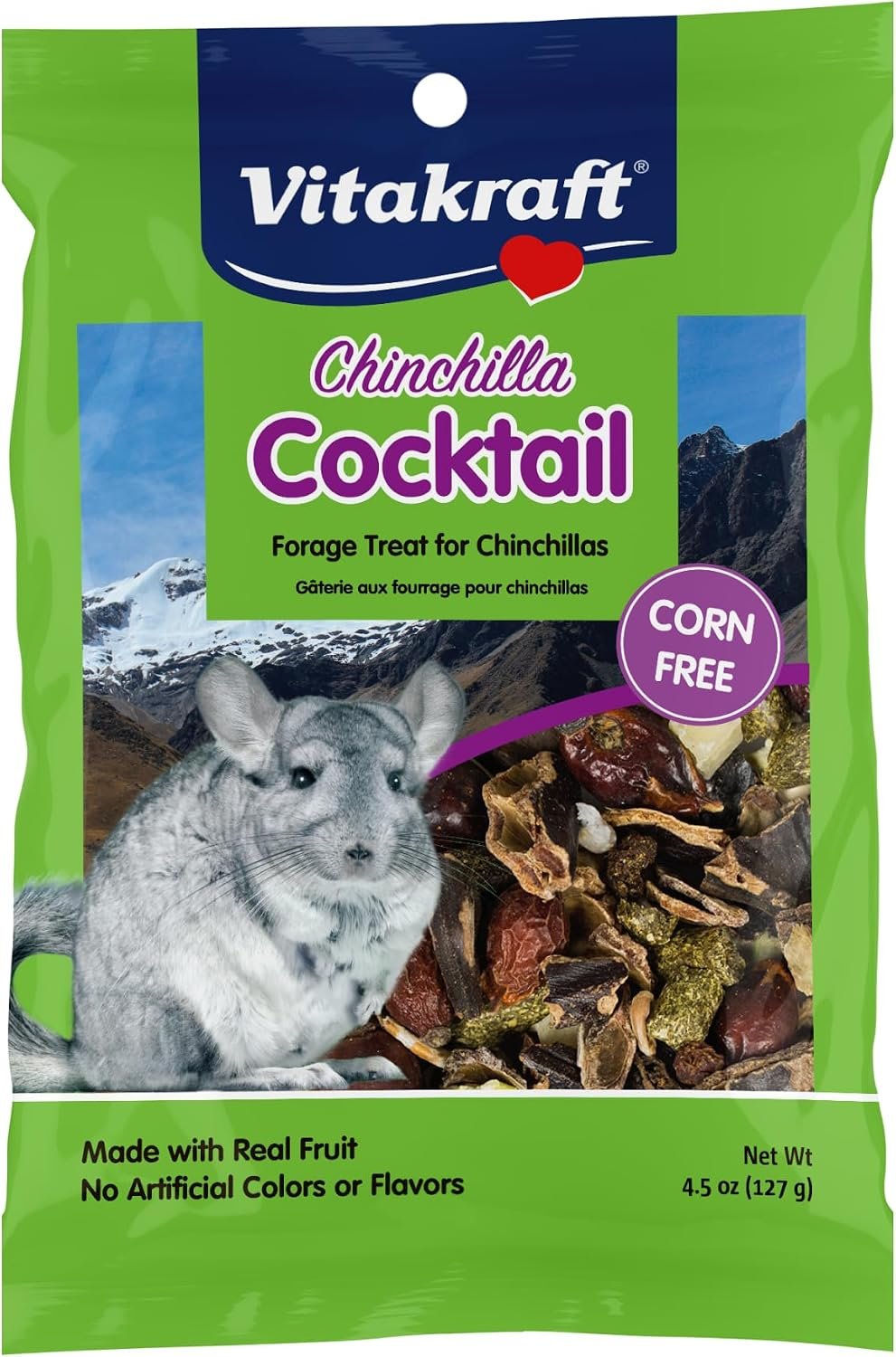 Vitakraft Cocktail Mixed Fruit Chinchilla Treat, 4.5 oz