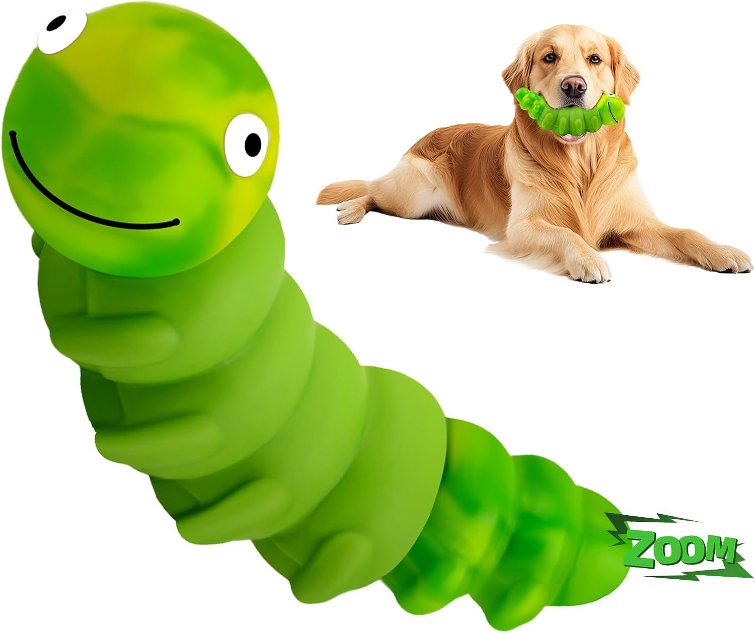 Indestructible Dog Toys for Aggressive Chewers, Tough Toy | Chew Toys for Large and Medium Dogs, Squeaky Rubber & Beef-Flavored Nylon, Dental Care, Boredom & Anxiety Relief