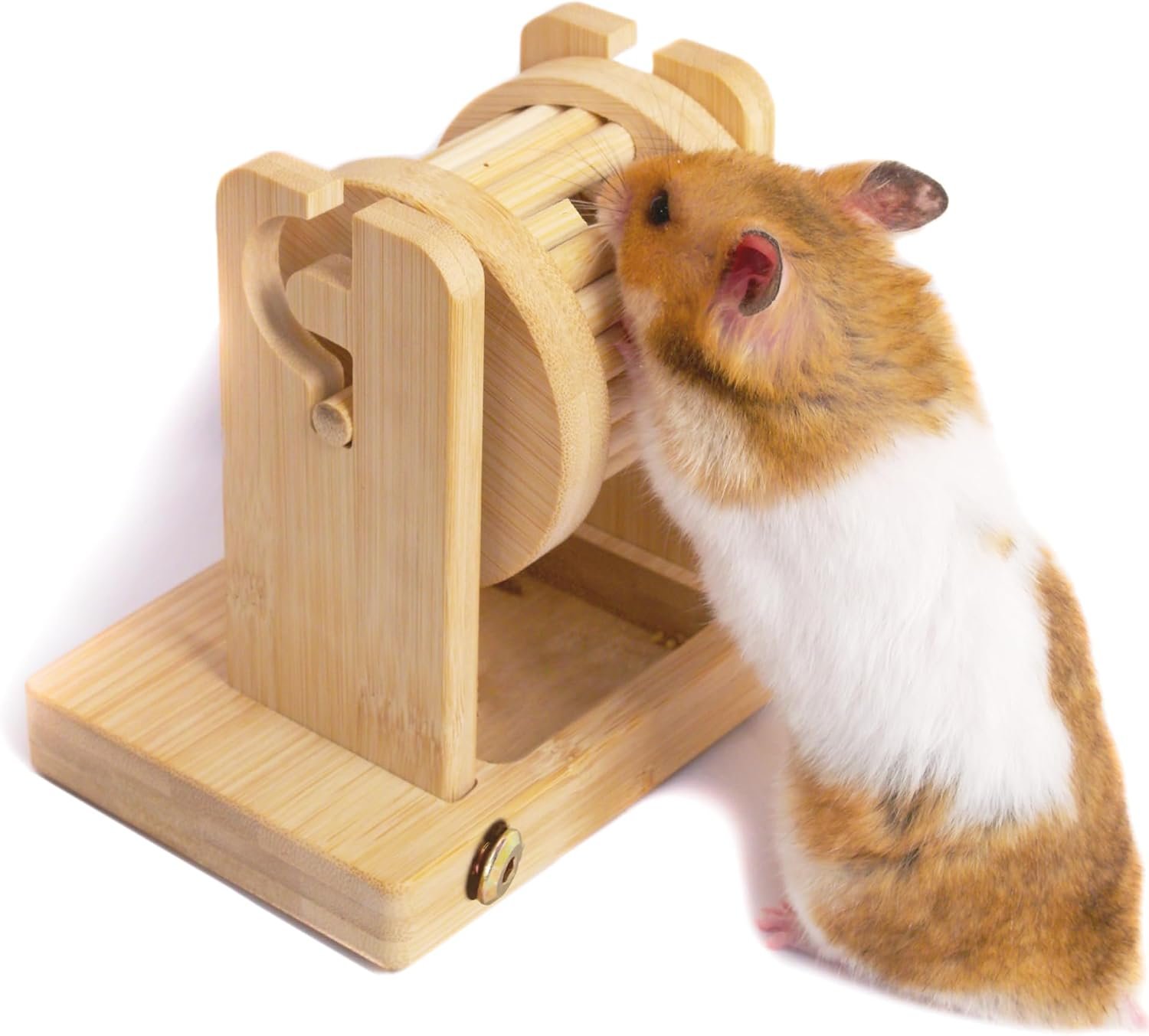 Hamster Enrichment Toys – Wooden Rat Toys for Pet Rats & Mice – Interactive Foraging Puzzle Feeder for Syrian, Dwarf – Small Animal Treat Dispenser