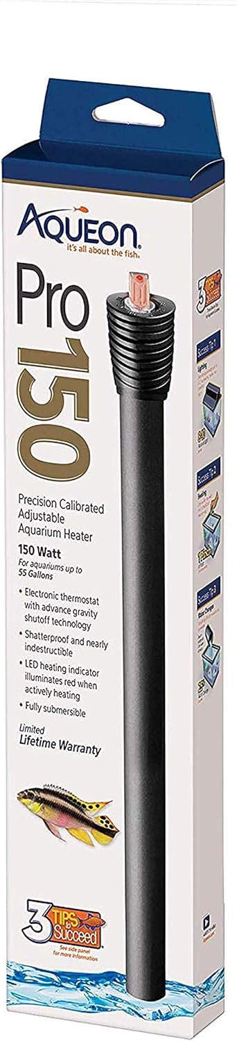 Aqueon Pro 150 Submersible Fish Tank Heater, 150 Watts