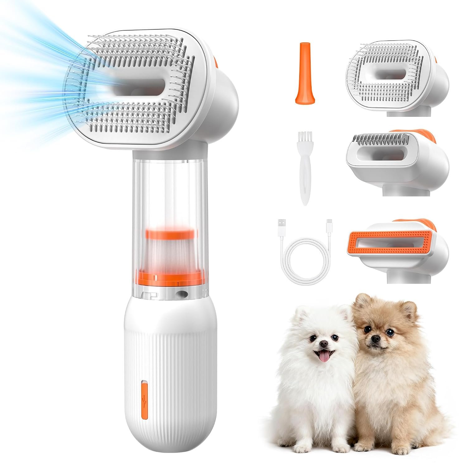 4-in-1 Self-Cleaning Vacuum Dog Brush