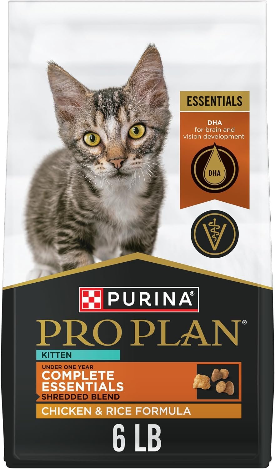 Purina Pro Plan Complete Essentials Kitten Food, Chicken & Rice, 6 lb Bag
