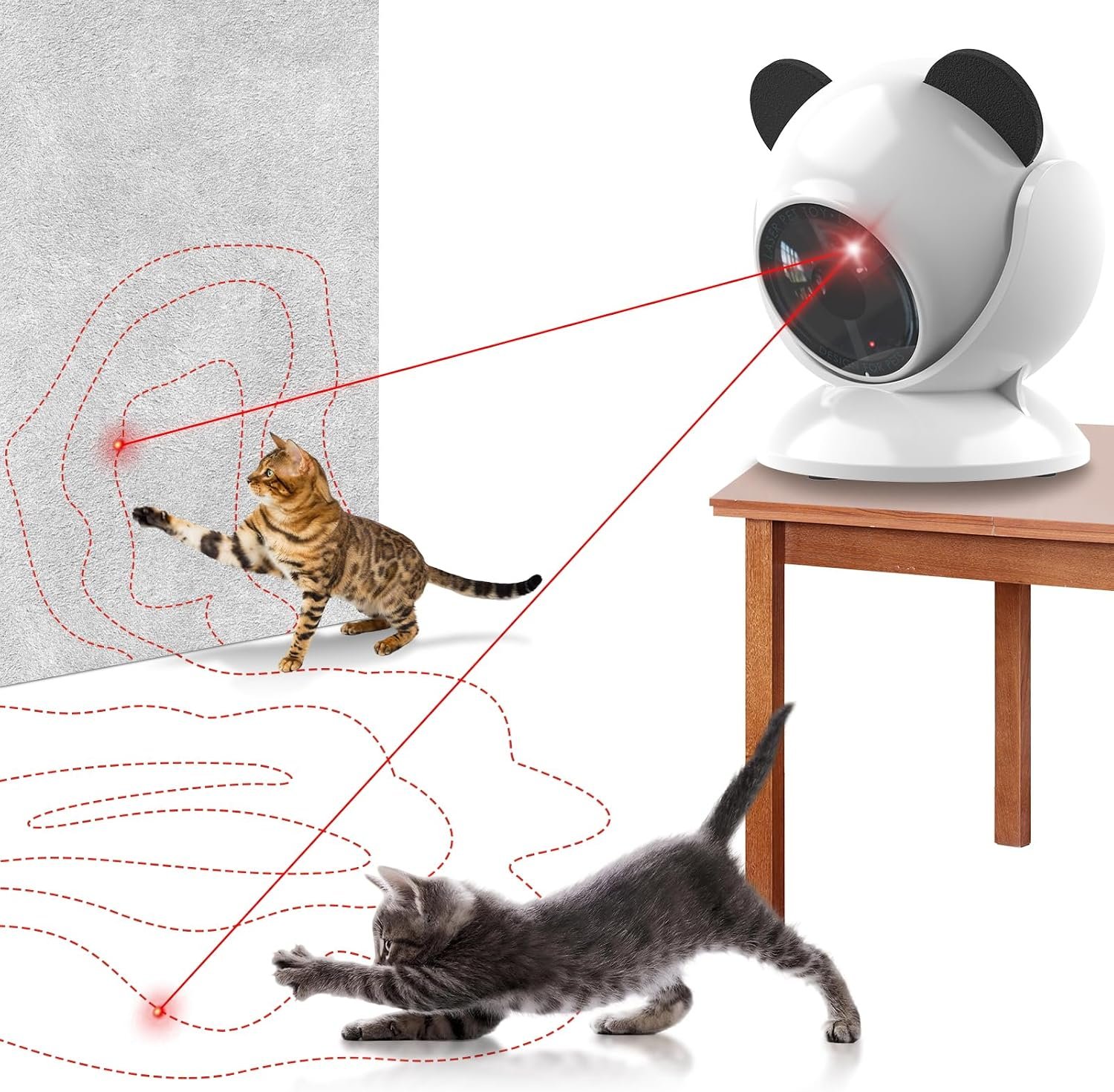 umosis Automatic Cat Laser Toy Interactive Cat Toys for Indoor Cats/Kitty/Dogs,​​Laser Cat Toys for Bored Indoor Adult Cats