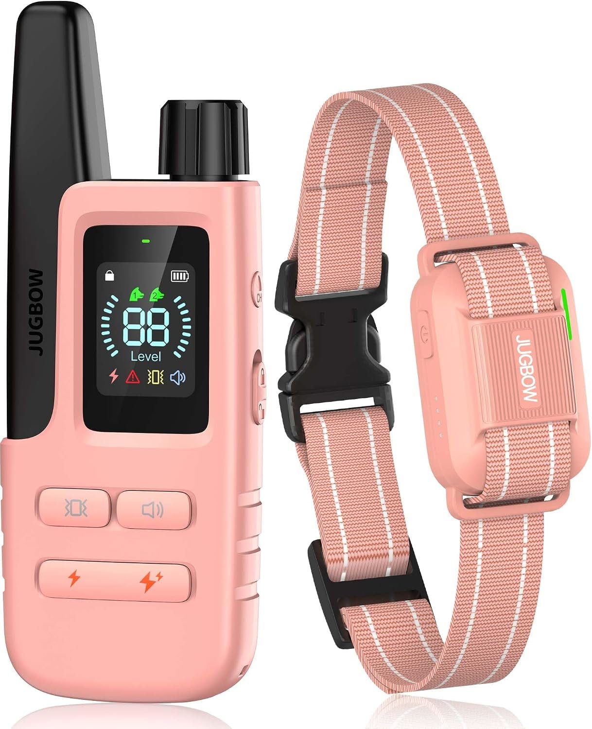 Dog Shock Collar with Remote, 4200FT Range, Fits 5-120 lbs Dogs | Pink Training Collar with IPX8 Waterproof, 4 Adjustable Modes, Security Lock, Rechargeable for Small,Medium and Large Dogs