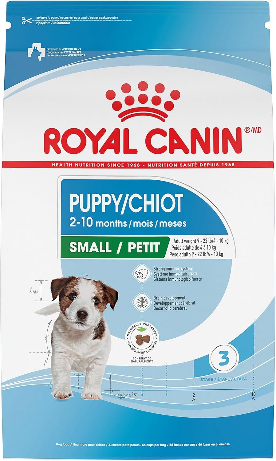 Royal Canin Size Health Nutrition Small Puppy Dry Dog Food, 14 lb Bag | Growth And Development, Immune & Digestive Health, For Puppies 9-22 lb, Crunchy Kibble, Developed by Veterinarians