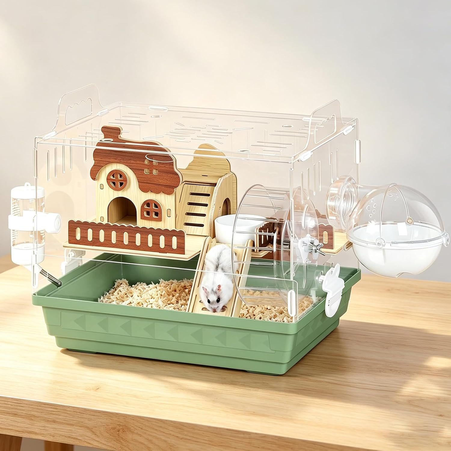 Acrylic Hamster Cage Clear Hamster Houses for Small Pet Mice