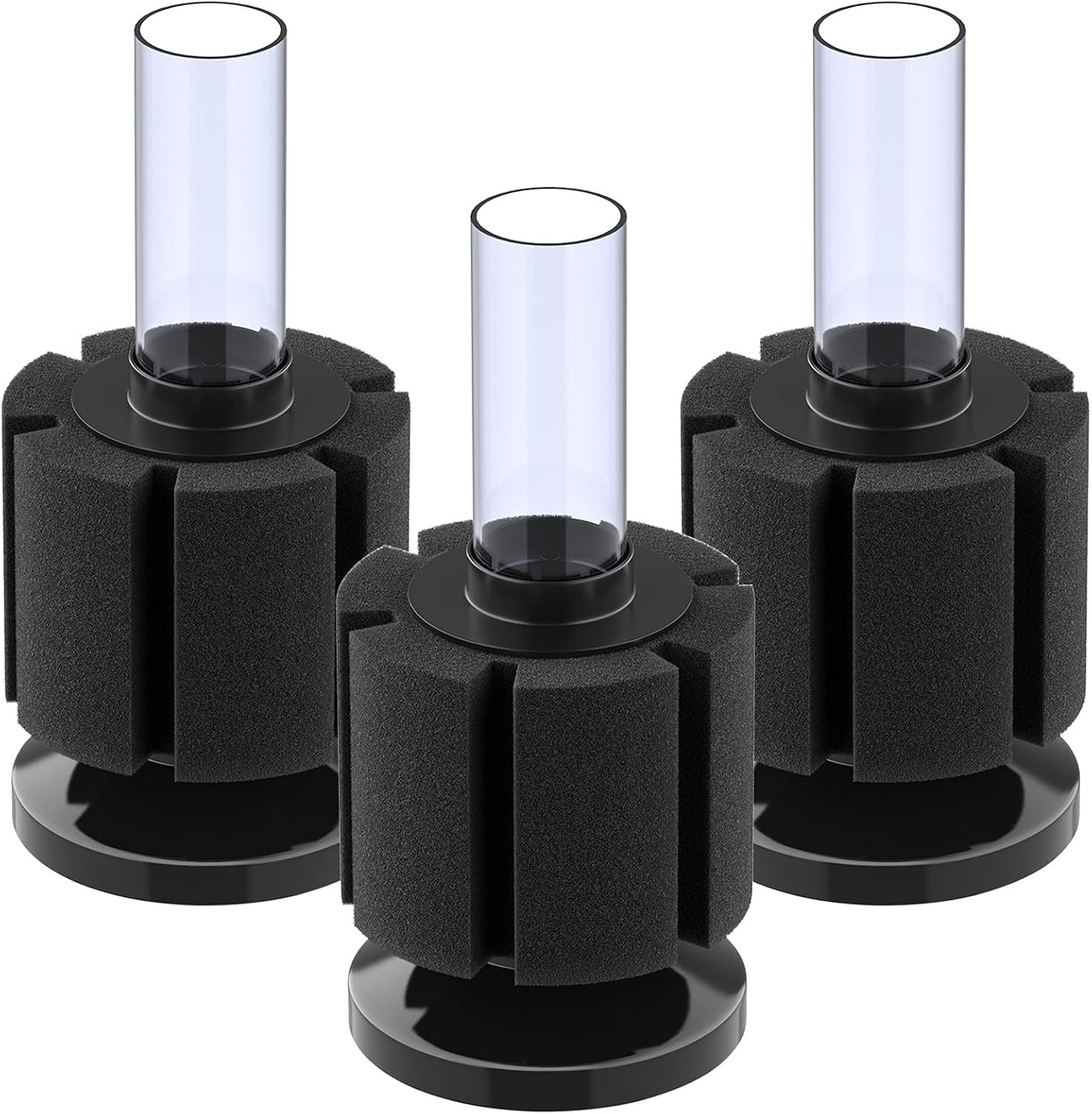 Pawfly 3 Pack Aquarium Sponge Filter Quiet Betta Fry Shrimp and Small Fish Foam Filter for Tiny Fish Tank up to 10 Gallon