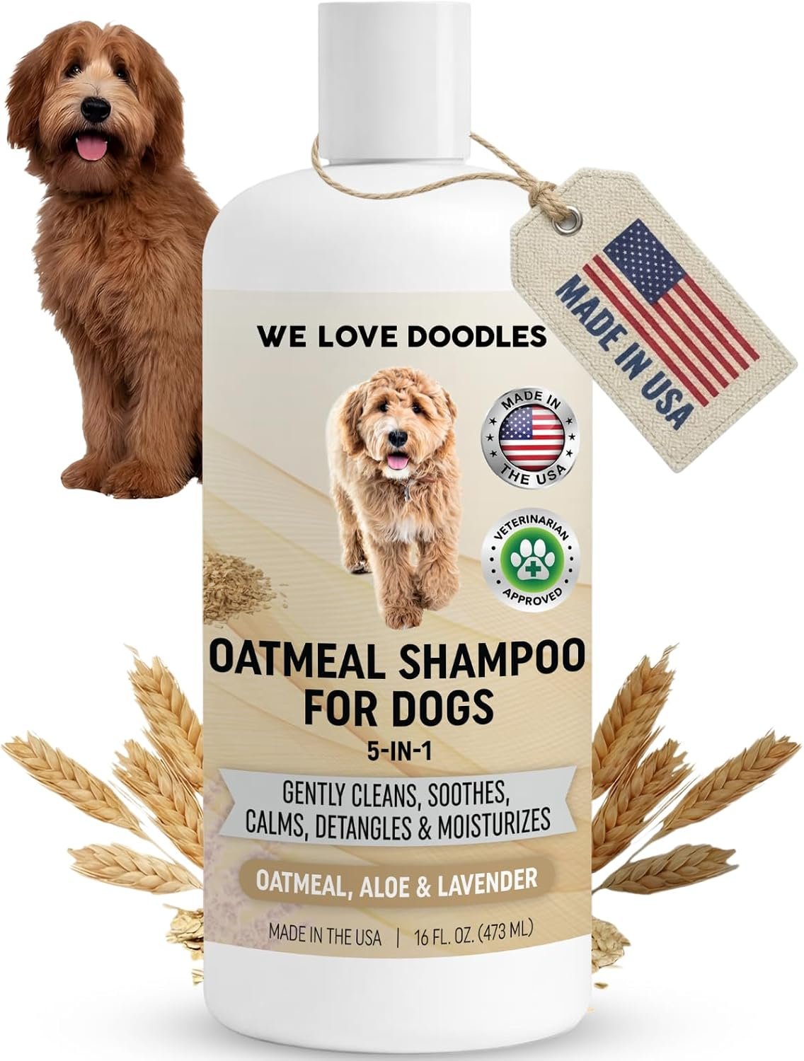 Premium Oatmeal Shampoo & Conditioner for Dogs with Sensitive & Itchy Skin
