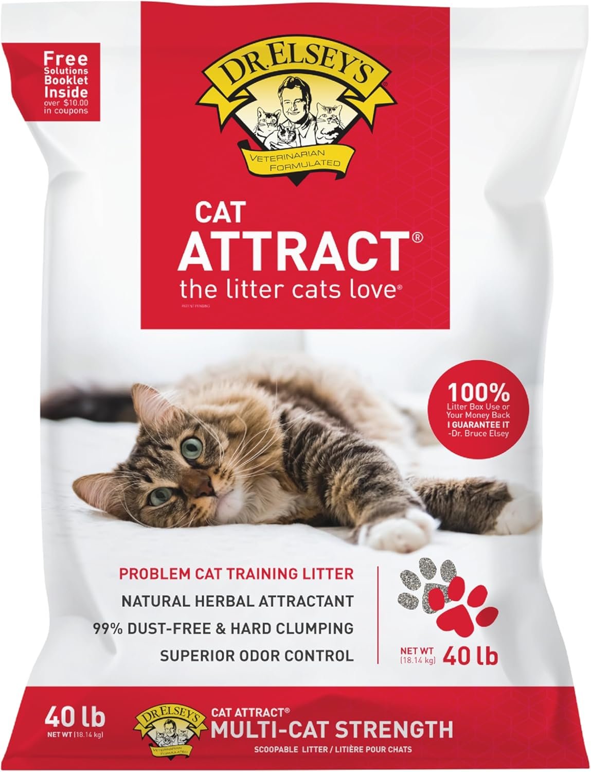 Dr. Elsey’s Cat Attract Clumping Clay Cat Litter 40 lb. Bag