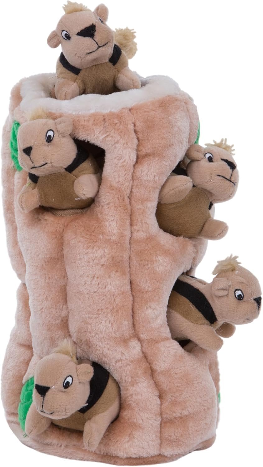 Outward Hound Hide-A-Squirrel Plush Squeaky Dog Toy, XL, 7″ x 11.8″