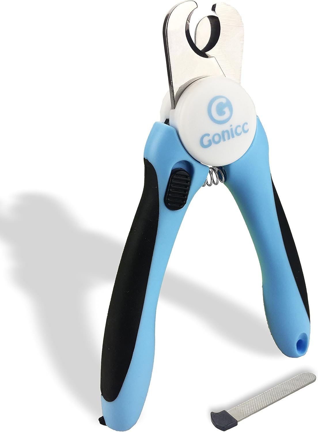 gonicc Professional Pet Nail Clippers & Trimmer for Medium Small Dogs Cats | Ergonomic non-slip grip & built-in nail file, Vet-recommended pet nail trimmer with anti-overcut safety guard.