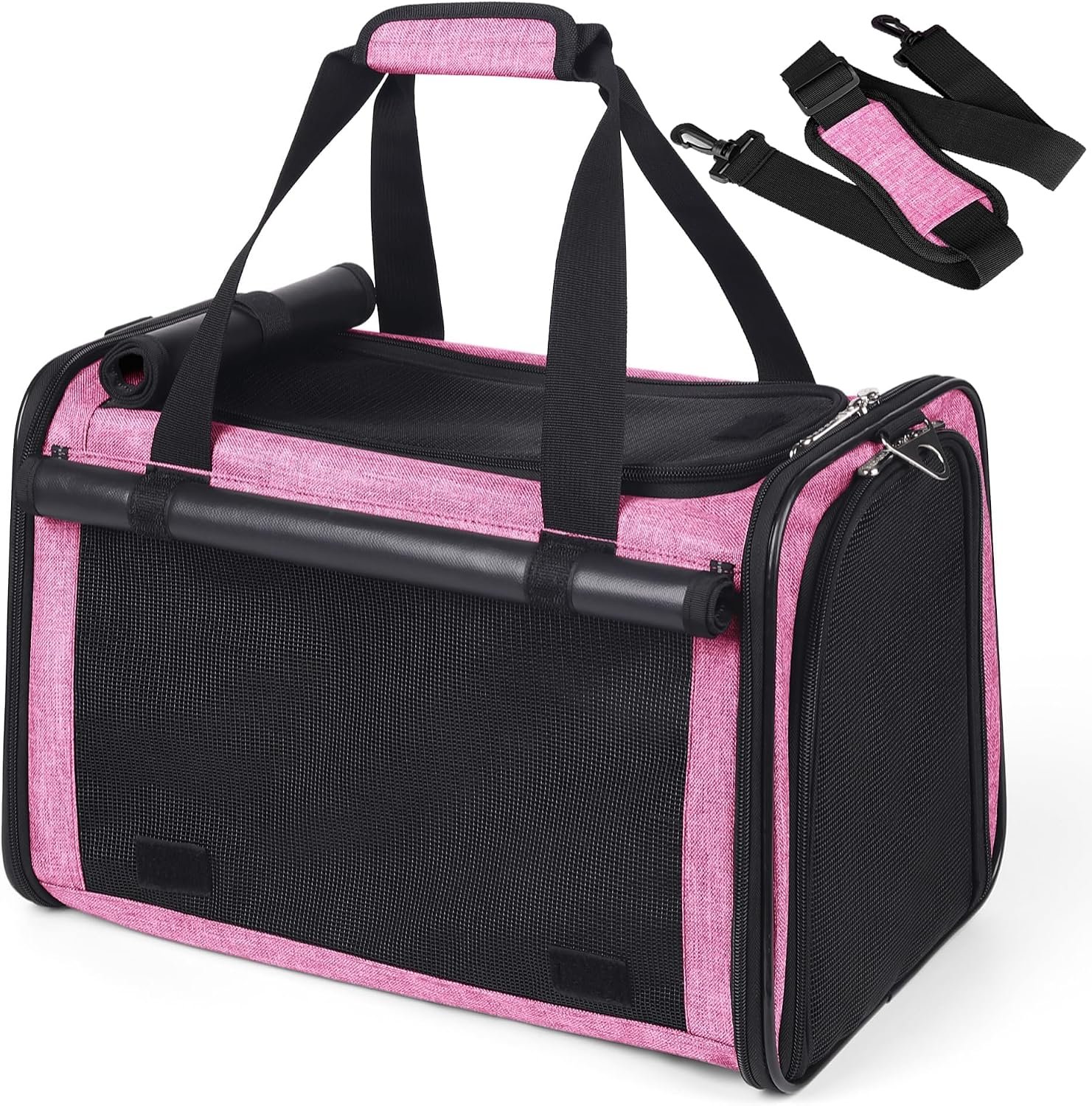 YUDODO 25lbs Cat Carrier Lightproof Soft Sided Pet Carrier for Large Cat