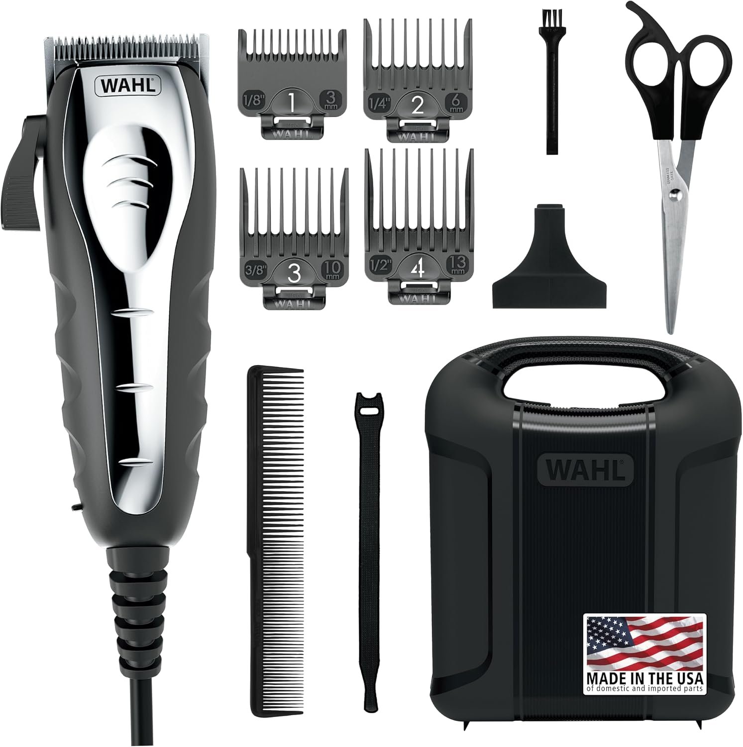 Wahl USA Heavy Duty Compact Quiet Pro Corded Dog Clippers for Home Grooming | Low Noise Electric Dog & Cat Hair Groomer For Noise Sensitive Pets With Light To Medium Coats, Compact Size – Model 9181