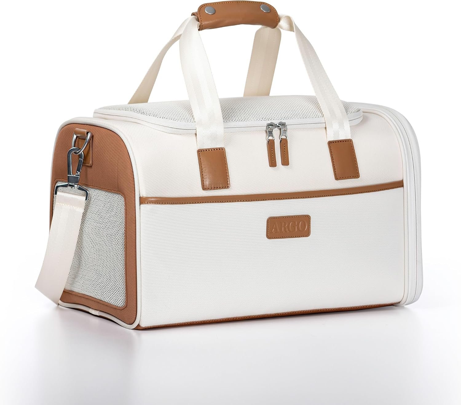 Traveler’s Choice Argo Pawsport to Adventure Pet Carrier, Tan