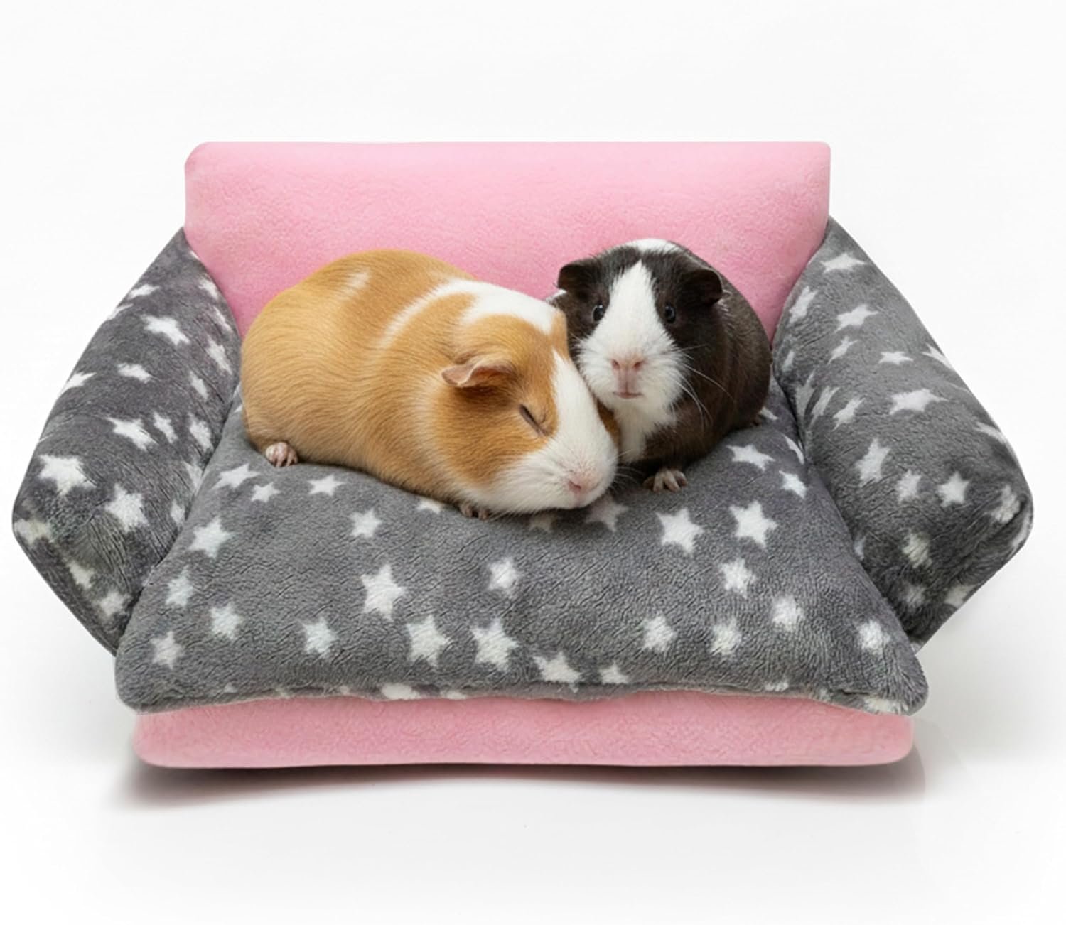 Guinea Pig Sofa Bed, Washable Soft Fleece Small Animal Sleeping Bed | Cute Star Pet Cage Bedding Accessories for Guinea Pig, Rabbit, Bunny, Chinchilla, Hedgehog