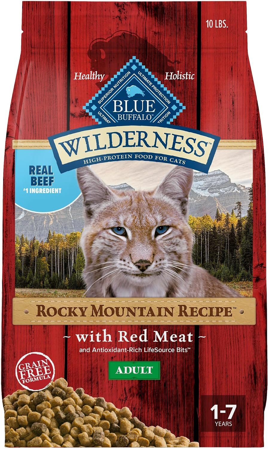 Blue Buffalo Wilderness Rocky Mountain Recipe Adult Dry Cat Food, 10 lb