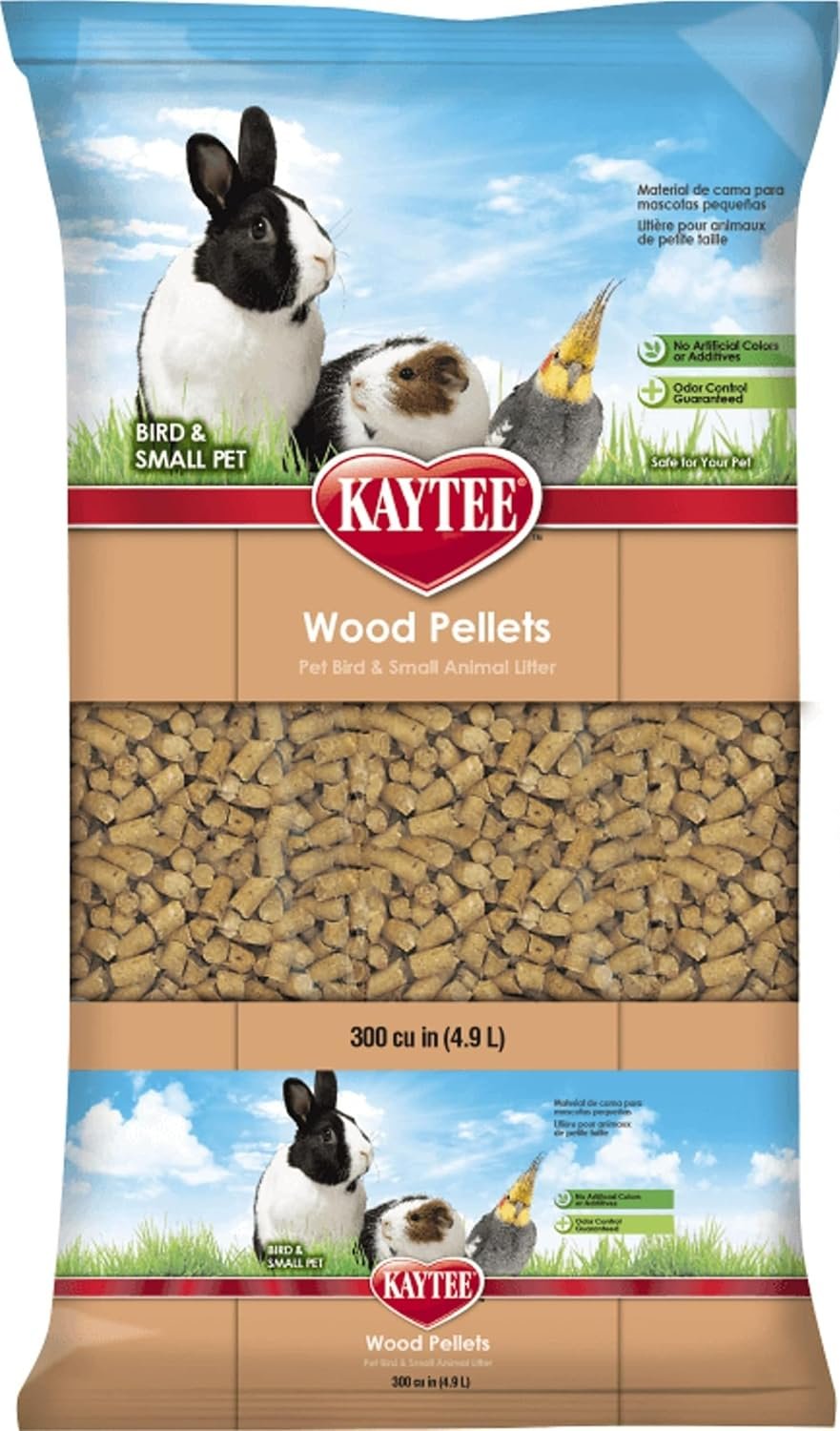 Kaytee Wood Pellets Pet Bird & Small Animal Litter, 8 lb Bag | Cleaner habitats. Wood pellet litter for rabbit bedding. Natural guinea pig bedding, won’t stick or cling, easy clean-up