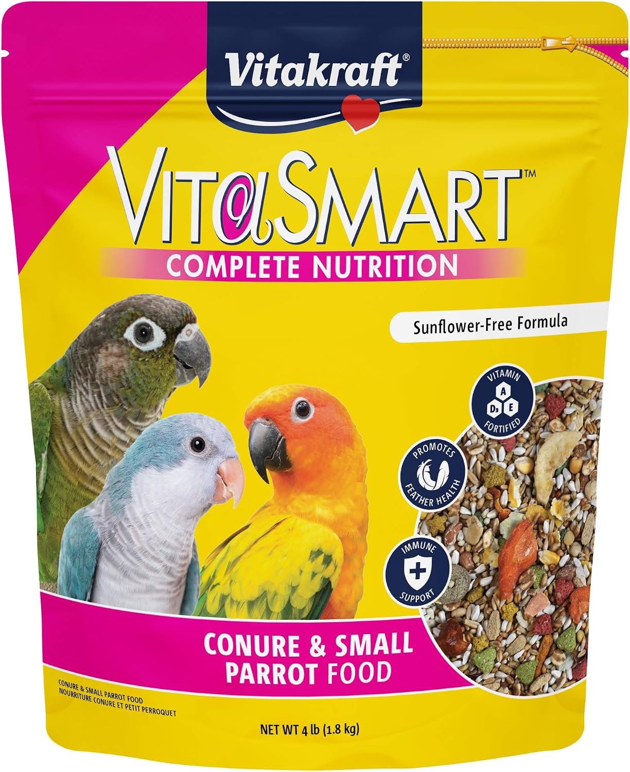 Vitakraft Vita Smart Conure & Small Parrot Food 4 lb.