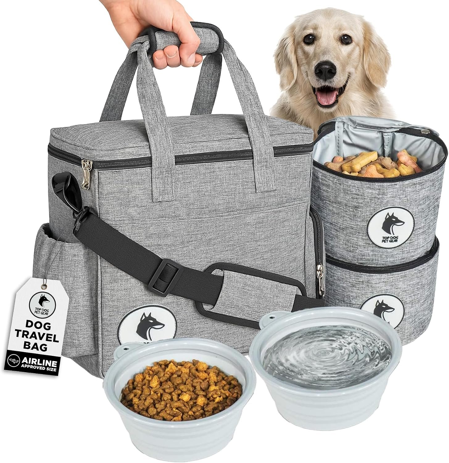 Dog Travel Bag for Supplies – Airline Approved Pet Backpack Organizer