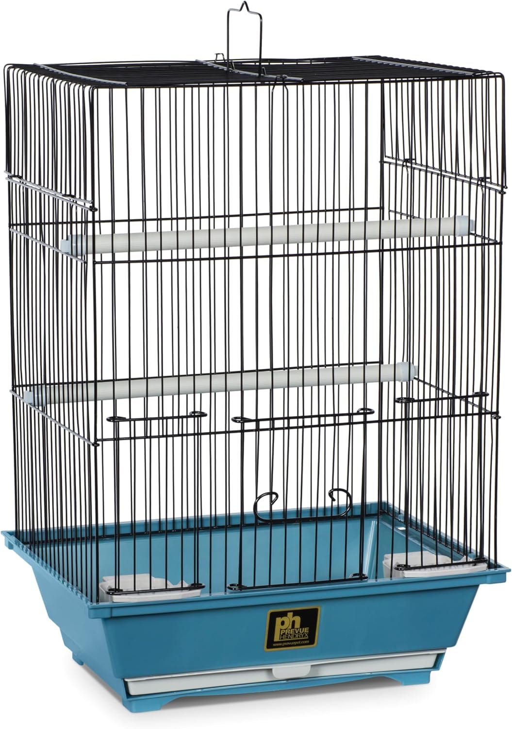 Prevue Pet Products Small Bird Cage – Blue and Black | Ideal for Finches, Canaries, Songbirds, & Small Parakeets, Lightweight Indoor Enclosure