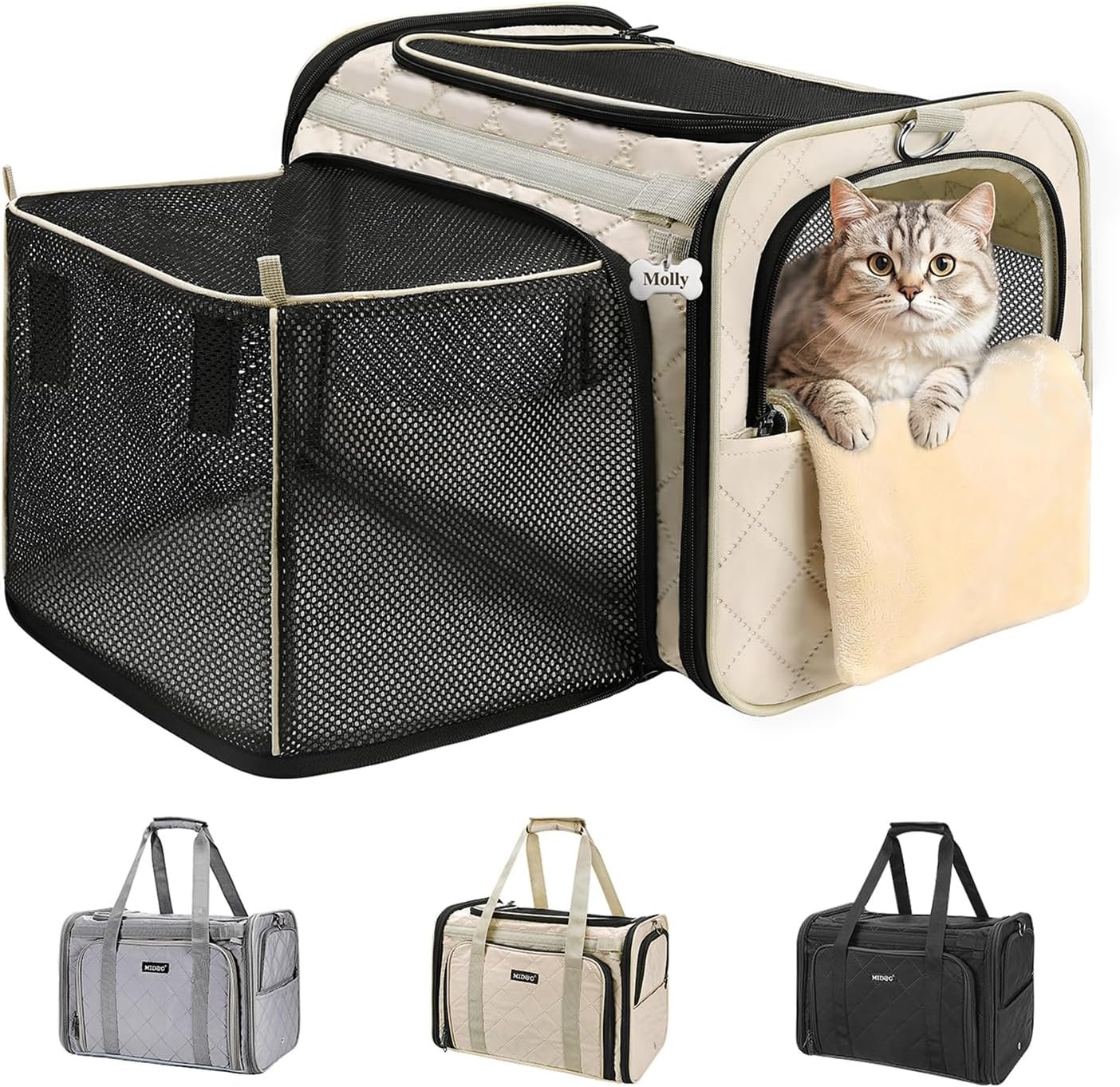 MIDOG Cat Carrier Soft for Small-Medium Cats Up to 25lbs