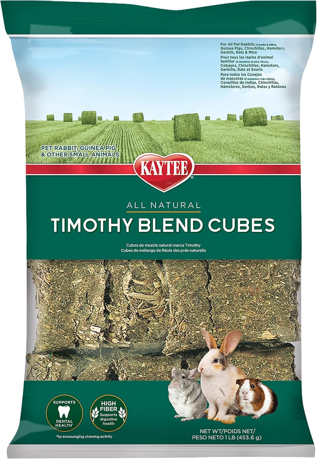 Kaytee Timothy Hay Blend Cubes for Rabbits, Guinea Pigs & Chinchillas