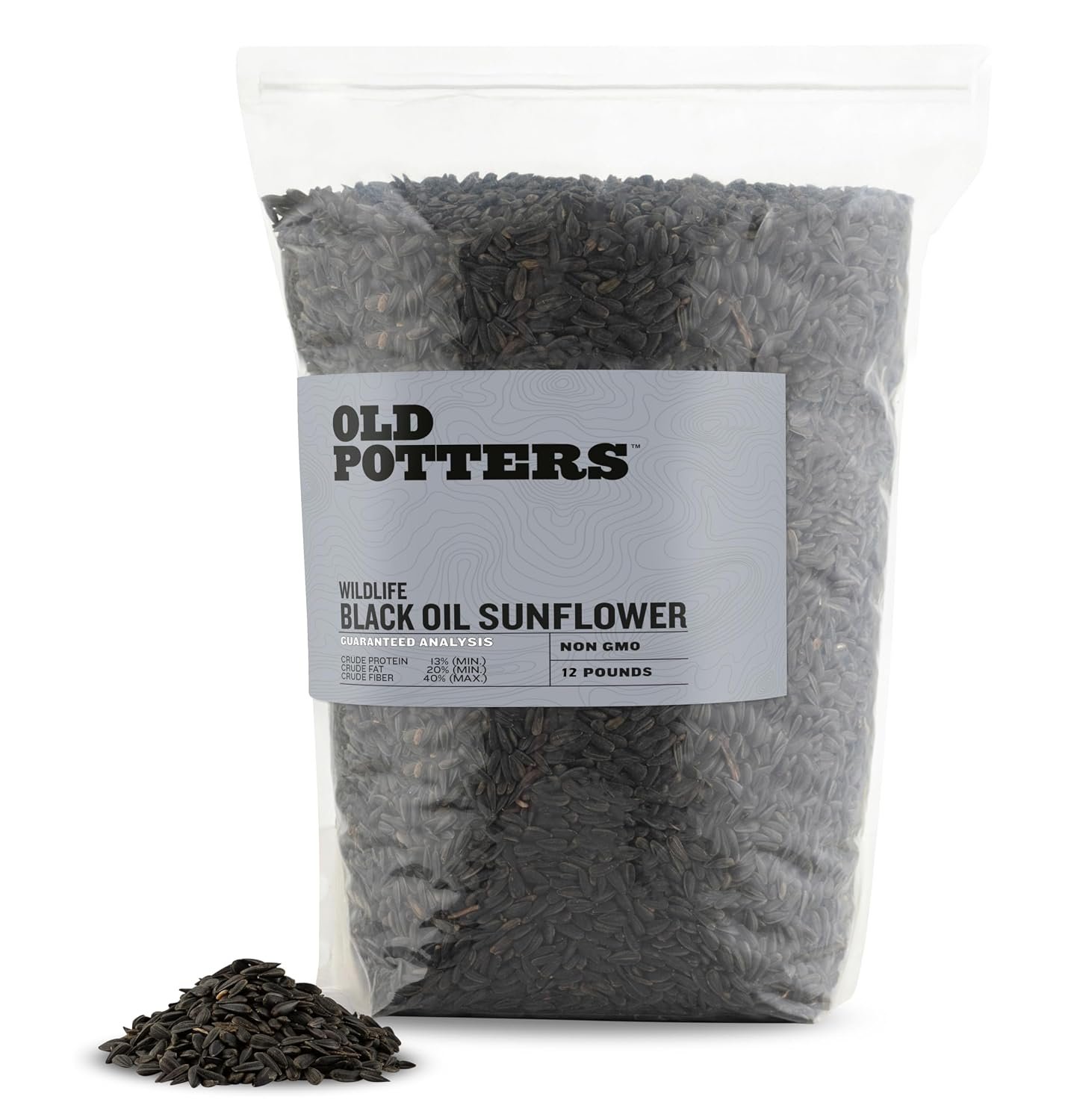 Wildlife Black Oil Sunflower Seeds for Birds and Wildlife, Non-GMO & USA Grown on Small Farms (12 lbs)