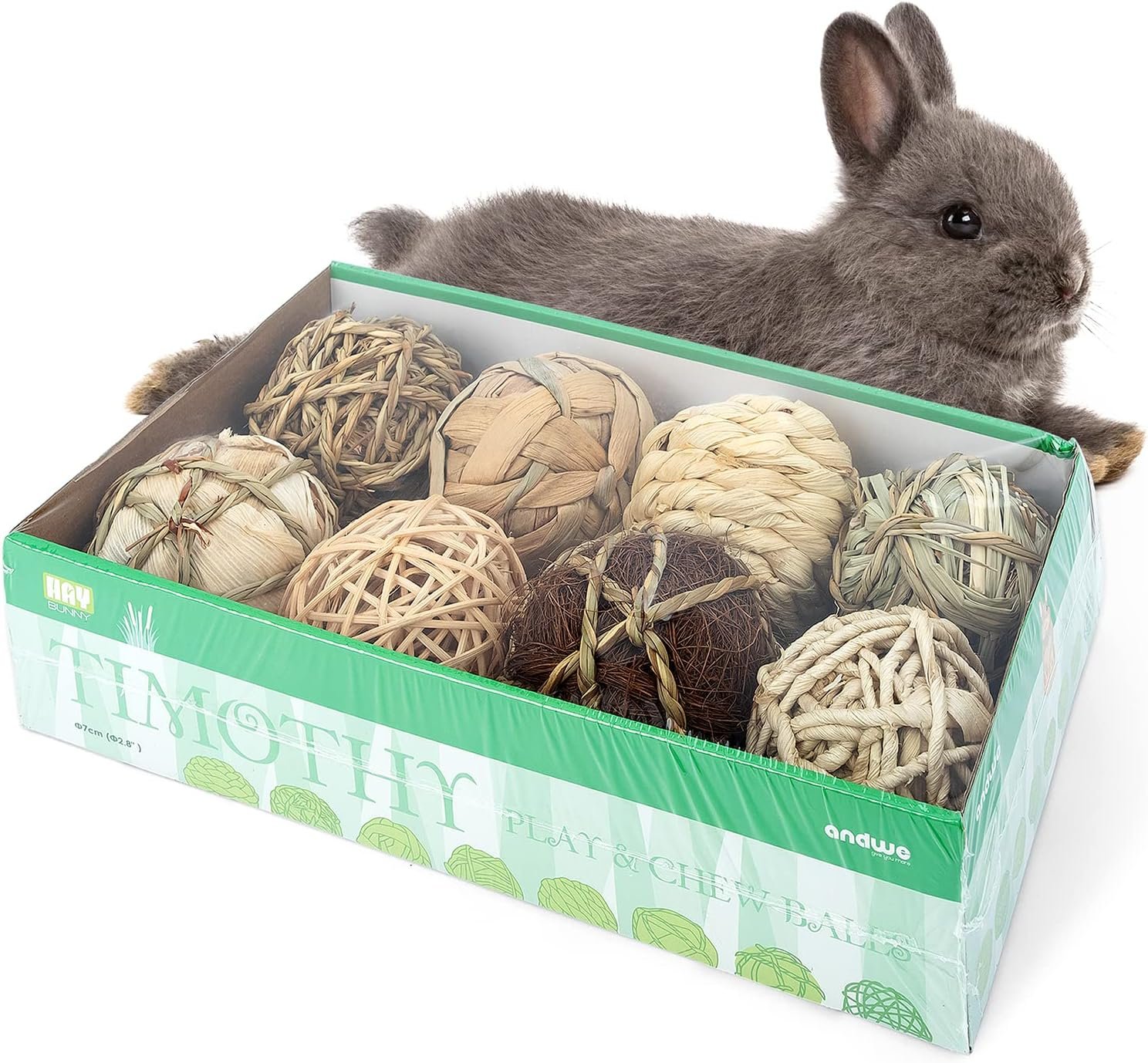 andwe Small Animals Play Activity Balls Rolling Chew Toys(Pack of 8)
