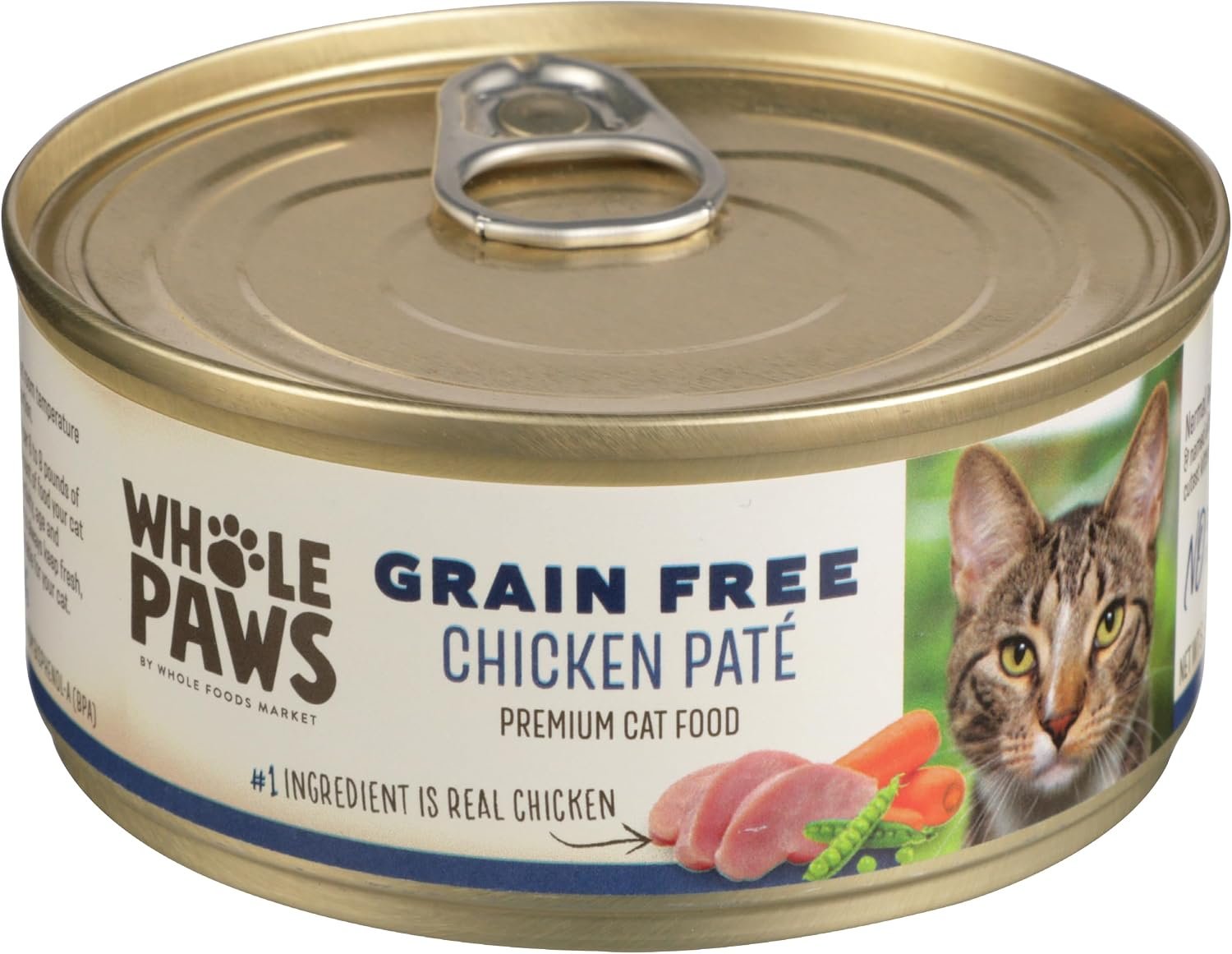 Whole Paws, Grain-Free Wet Cat Food, Chicken Paté, 5.5 Ounce