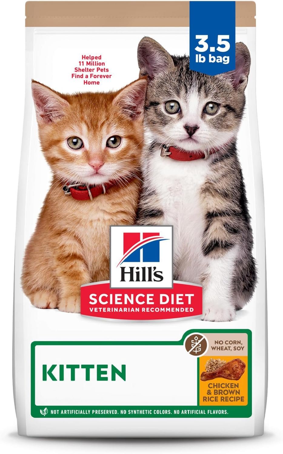 Hill’s Science Diet Kitten Formula No Corn, Wheat or Soy Dry Cat Food