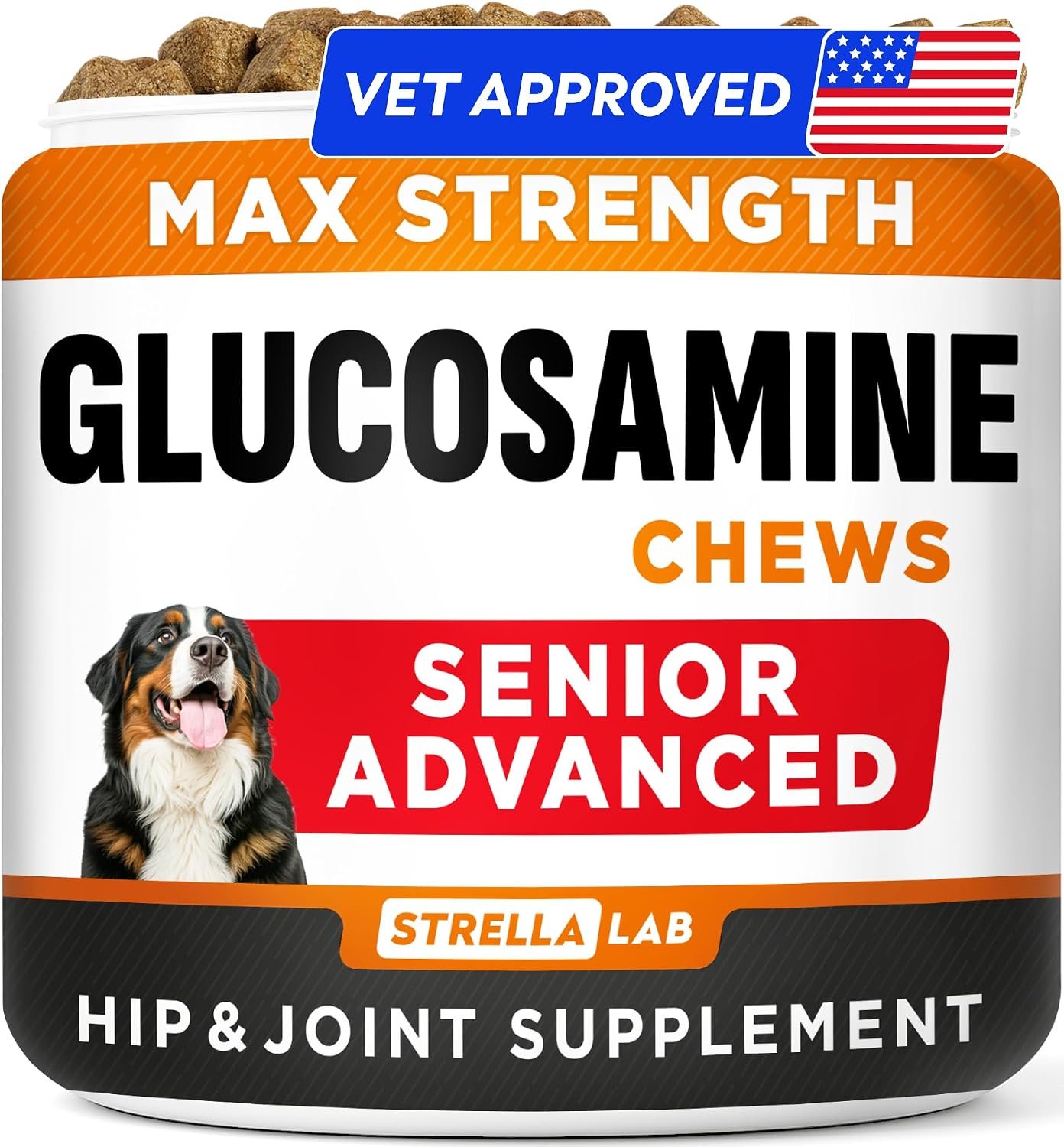 Advanced Glucosamine for Dogs, Chondroitin & MSM Hip Joint Supplement Chews