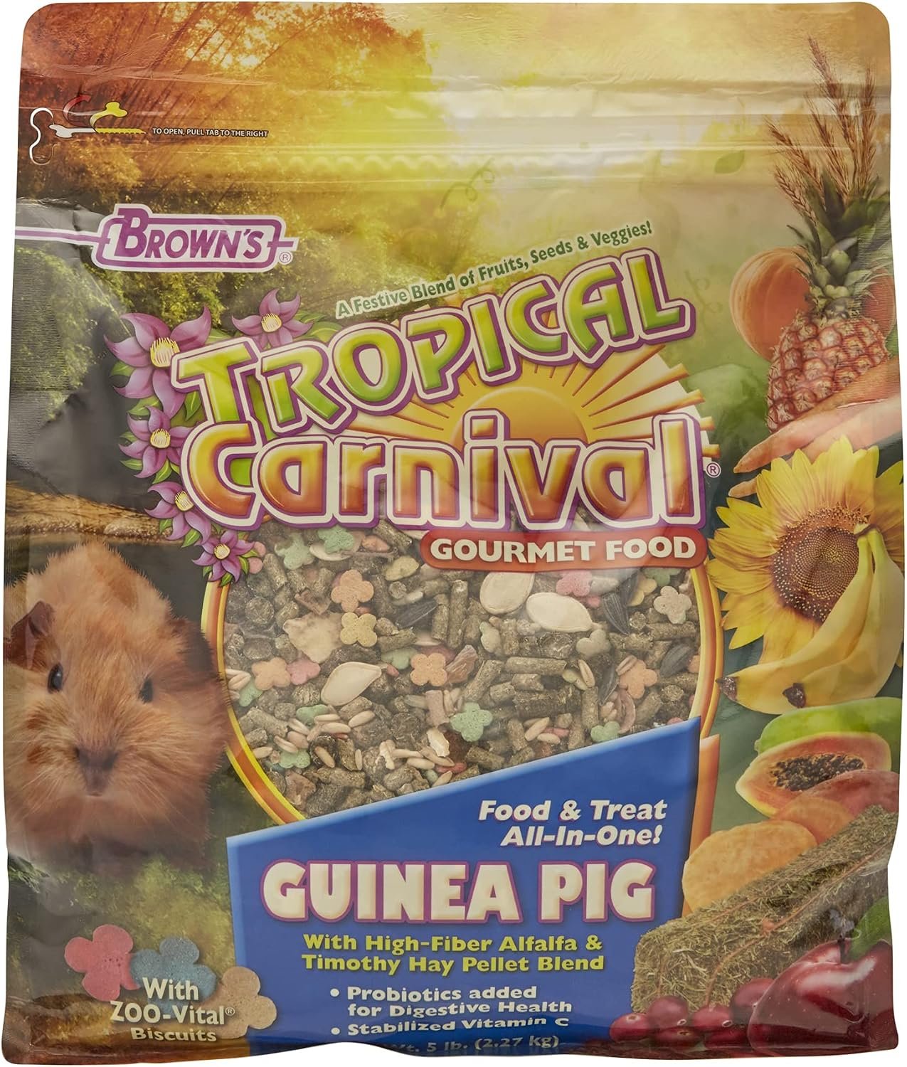 F.M. Brown’s Tropical Carnival Guinea Pig Food, 5-Pound
