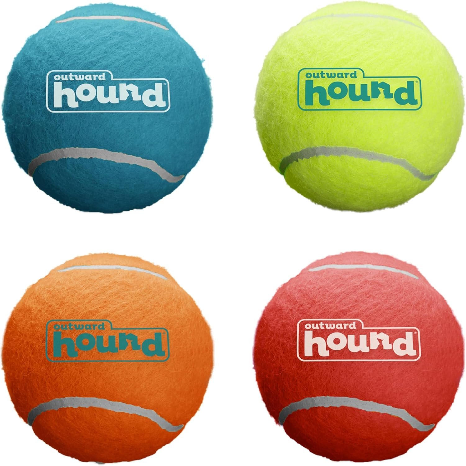 Outward Hound Squeaker Ballz Tennis Ball Dog Toy, Medium, 2.5″, 4‑Pack | Squeaks & Bounces, Bright Colors, Interactive Fetch & Training, Indoor Outdoor, Moderate Chewers, Medium Dogs (Under 50 lbs)
