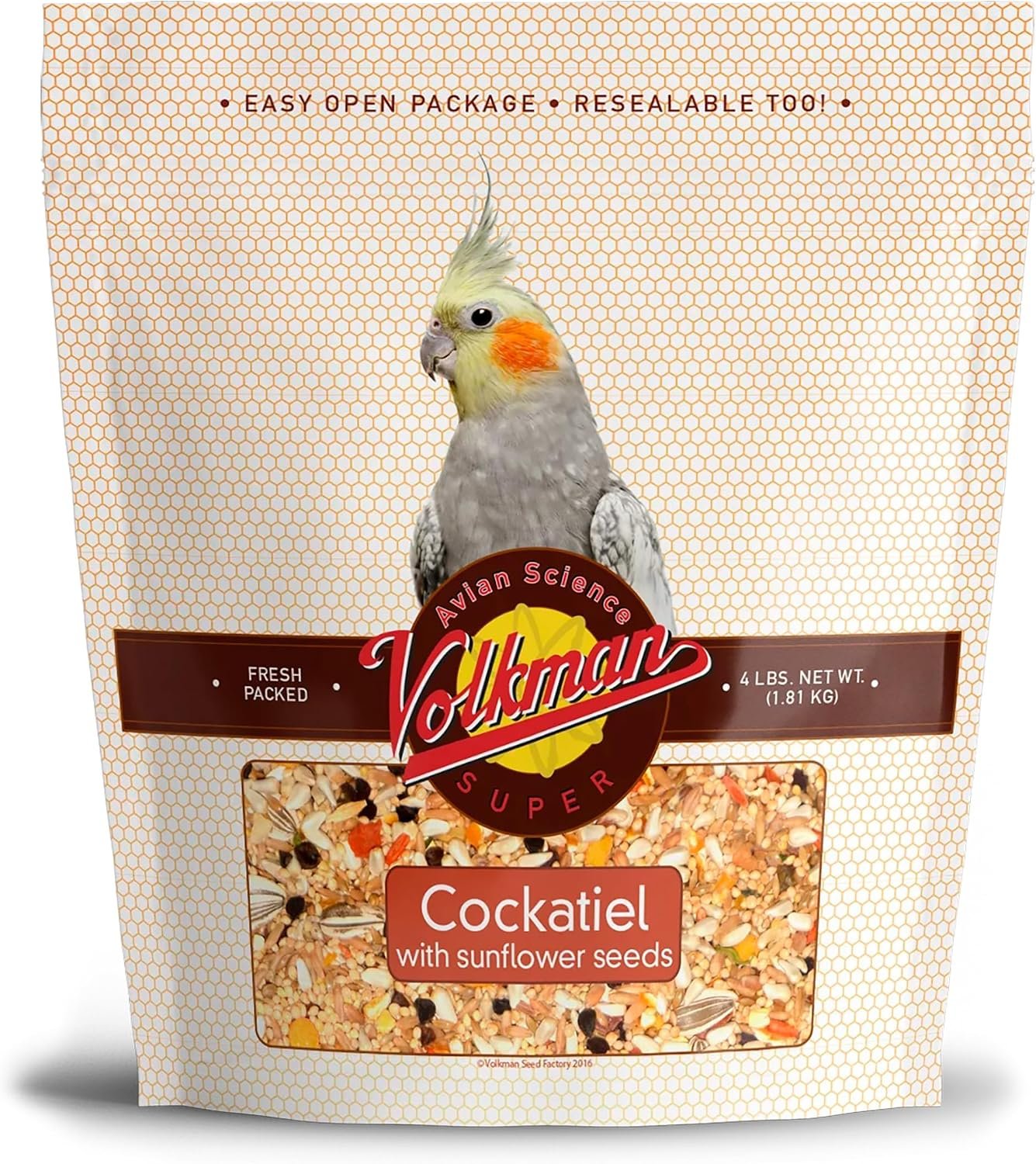 Volkman Avian Science Cockatiel with Sunflower Bird Food 4lb