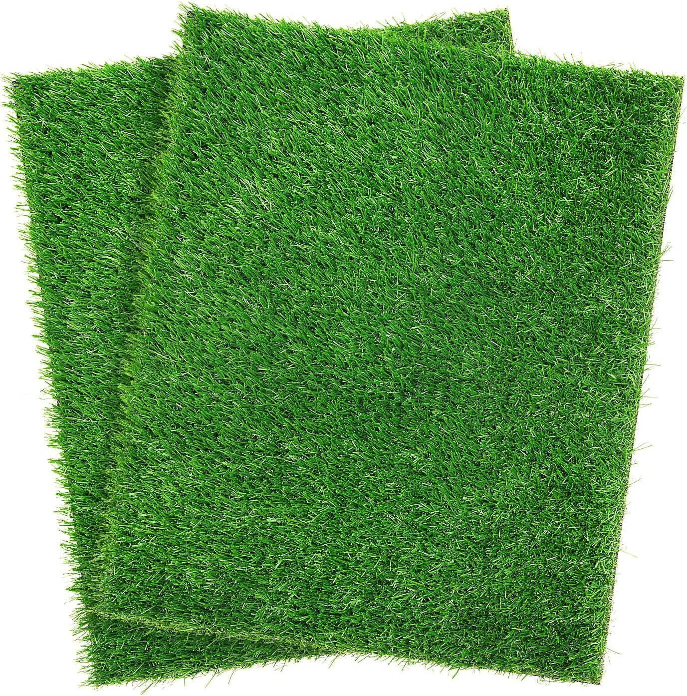 2 Pack Artificial Dog Grass Pee Pad 20″x 25″, Fake Grass Pad for Dogs Tray | Easy to Clean, Replacement Turf Mat, Washable, Reusable, Realistic, Indoor Puppy Potty Training, for Apartment, Balcony Use
