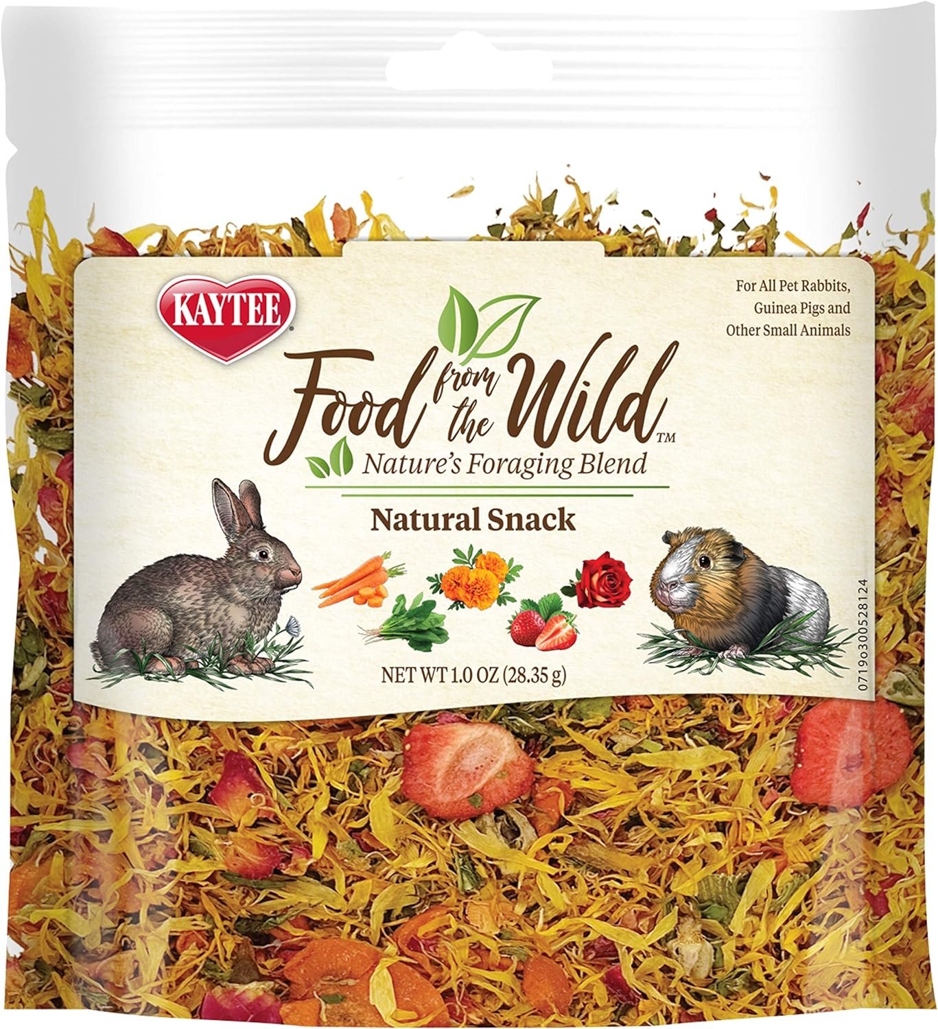Kaytee Food from the Wild Natural Snack for Rabbits & Guinea Pigs, 1 Oz